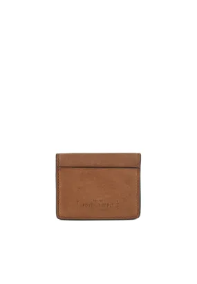 ( AS IS ) Fossil Gregg SML1756210 Magnetic Leather Card Case In Medium Brown