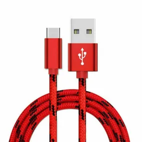 025M Fast Charging USB Type C Cable For Samsung Galaxy S series A series Note Tab LG Huawei HTC Google Pixel Android – Red