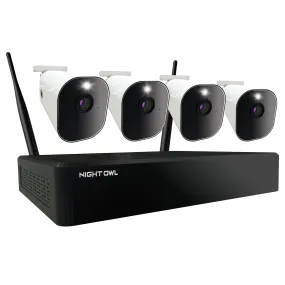 10 Channel 4K Wi-Fi NVR Security System with 1TB Hard Drive and 4 Wire Free 1080p Deterrence Cameras with 2-Way Audio