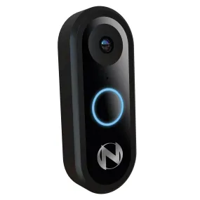 1080p Video Doorbell - Wired - Black