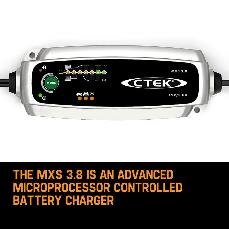 12V 3.8A Smart Battery Charger, 7-Step, IP65 - CTEK