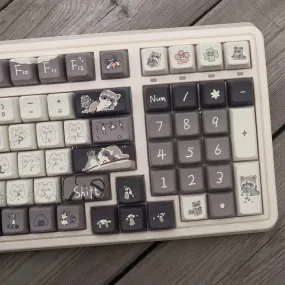 148 keys Cherry Profile Raccoon Theme Keycap set