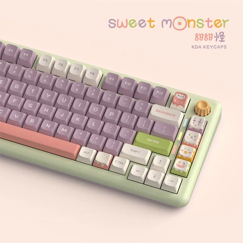 160 Keys/set Sweet Monster Keycaps PBT |  KDA Profile For Customized Mechanical Keyboards