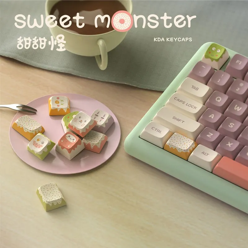 160 Keys/set Sweet Monster Keycaps PBT |  KDA Profile For Customized Mechanical Keyboards