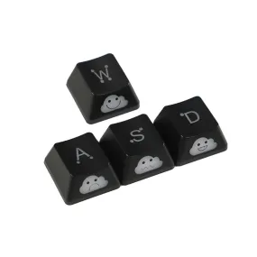 1Set 4 Pcs ABS Custom Keycaps Transparent Keycap Gaming Keyboard Caps WASD/Direction