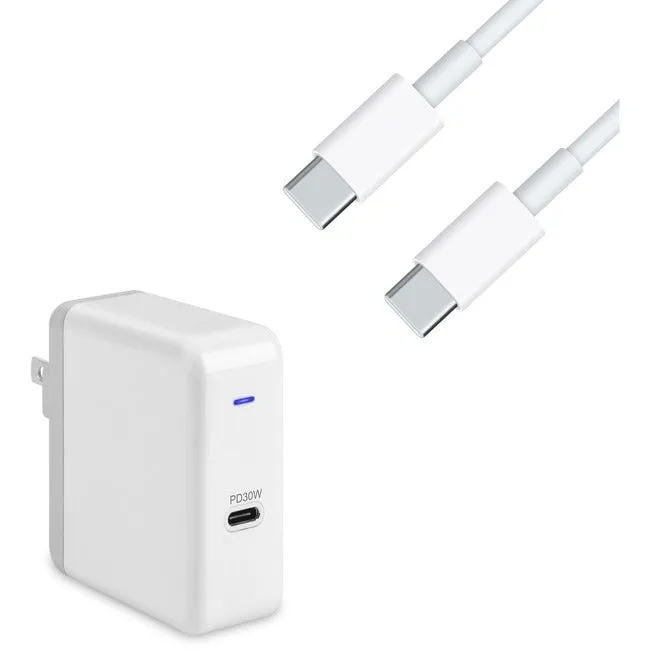 4XEM 4XEM USB-C 30W Wall Charger with included 3ft UCB-C Cable - Combo Kit 4X30WMACKIT3