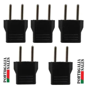 5 X USA US to EU Europe Type C Travel Power Round Adapter Converter Wall Plug