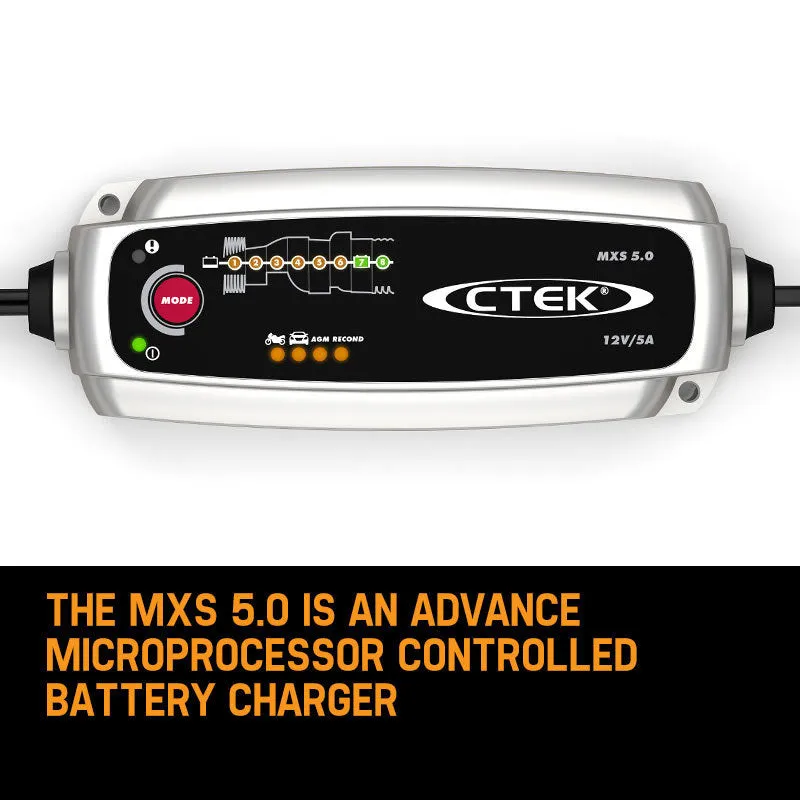 5A Smart Battery Charger with AGM & Recondition - CTEK MXS 5.0