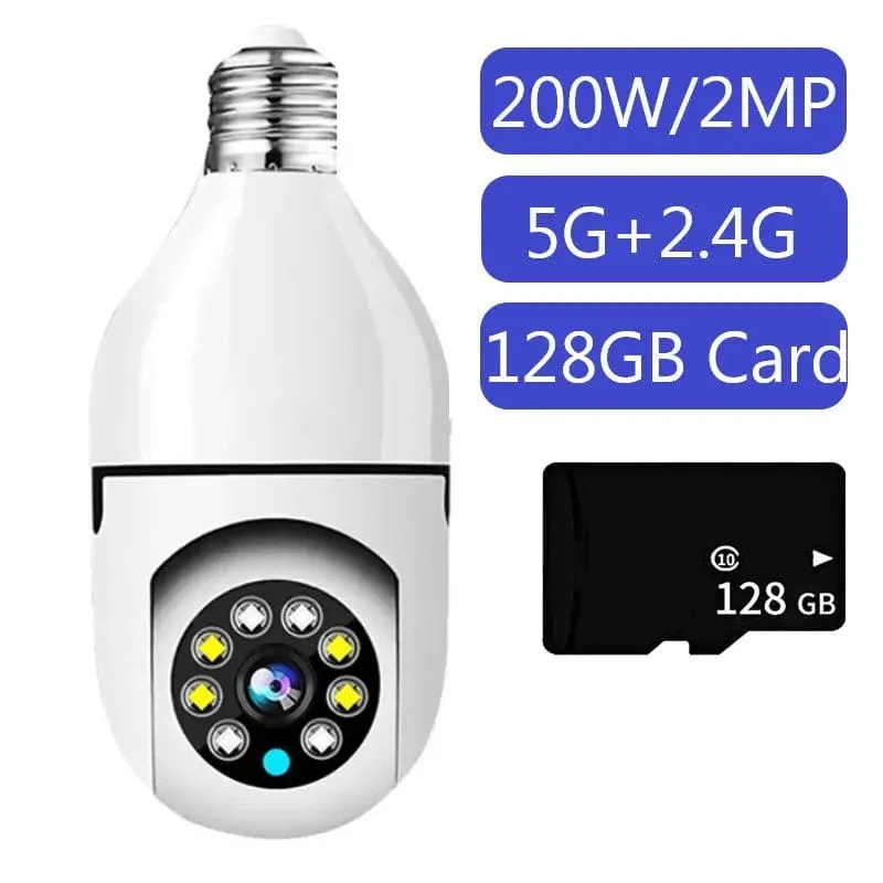 5G Wi-Fi Wireless Bulb Camera