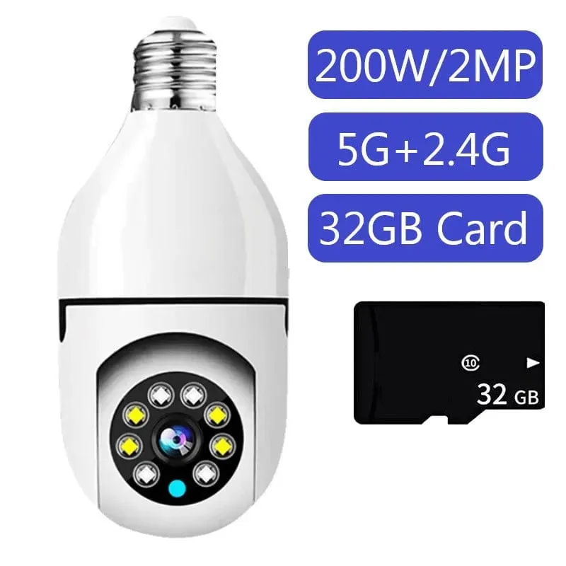 5G Wi-Fi Wireless Bulb Camera