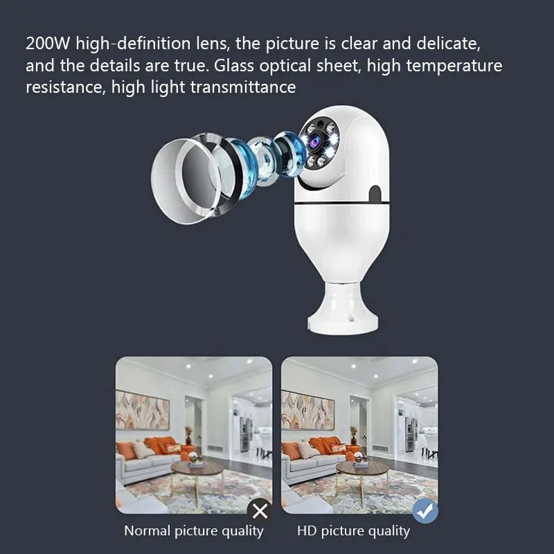 5G Wi-Fi Wireless Bulb Camera