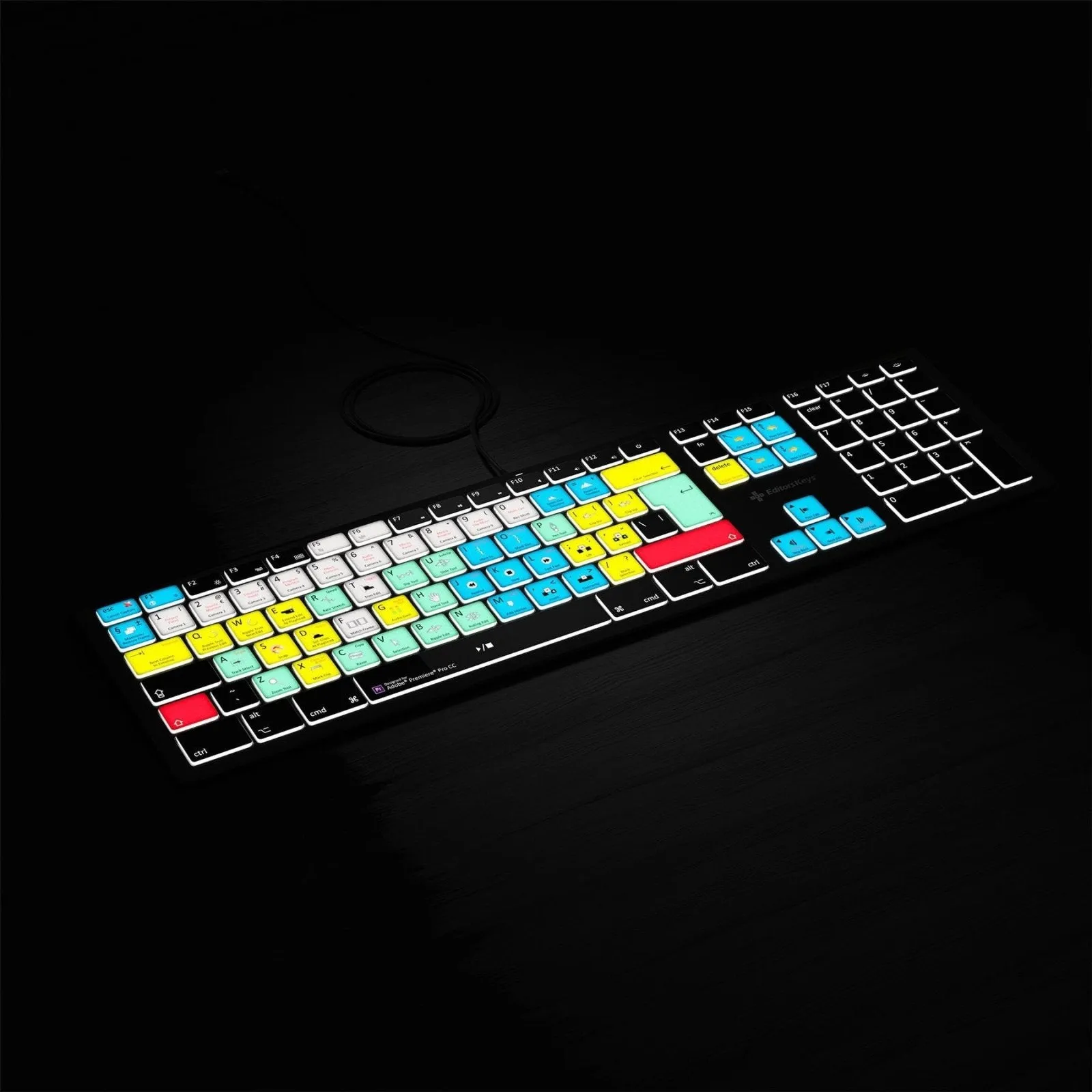 Adobe Premiere Pro Keyboard - Backlit - For Mac or PC