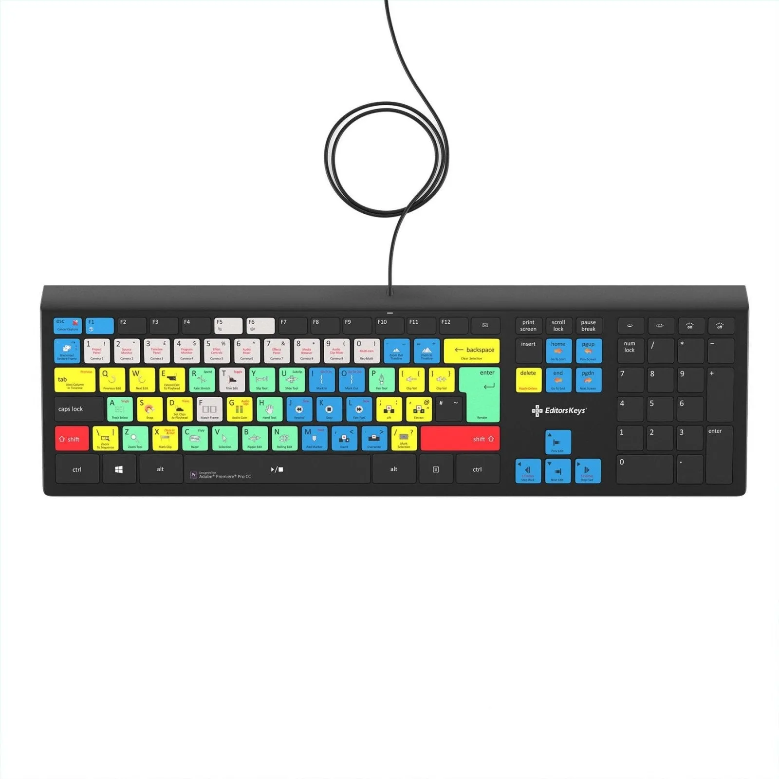 Adobe Premiere Pro Keyboard - Backlit - For Mac or PC