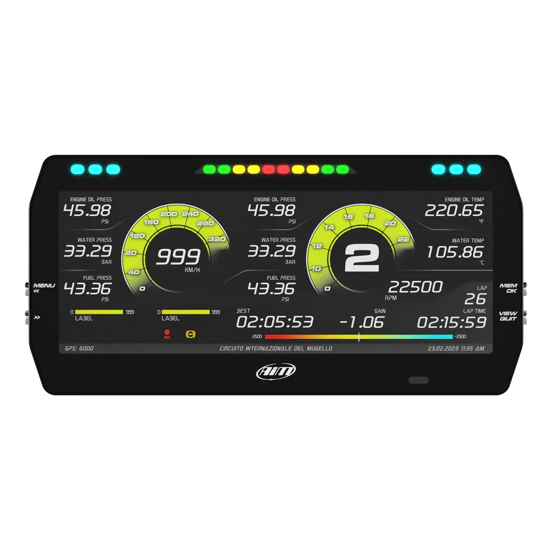 AIM MOTORSPORT 10" TFT MXT DATA LOGGER Digital Display Dash