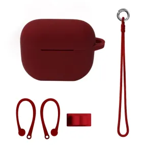 AirPods 3 silicone protector storage case with accessories - Wine Red