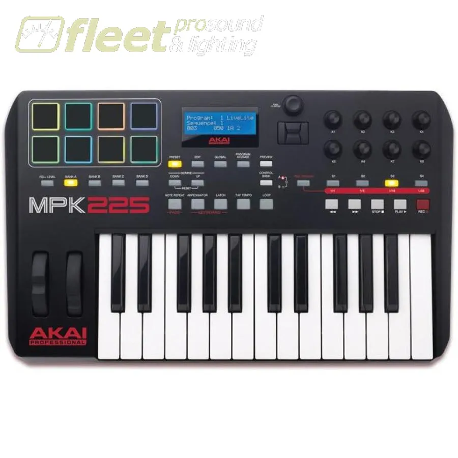 Akai MPK225 USB 25 Key Midi Controller Keyboard