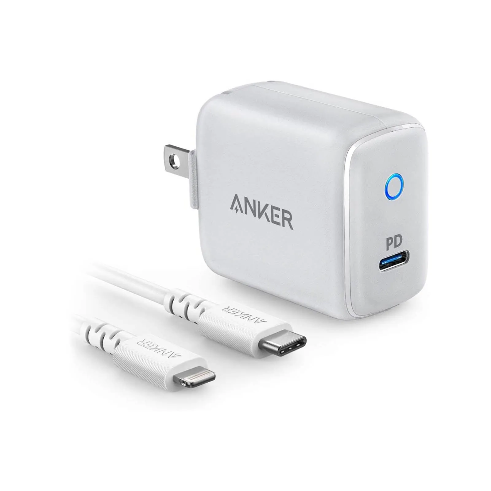 Anker 18W iPhone Charger With 3' Powerline II USB-C To Lightning Cable