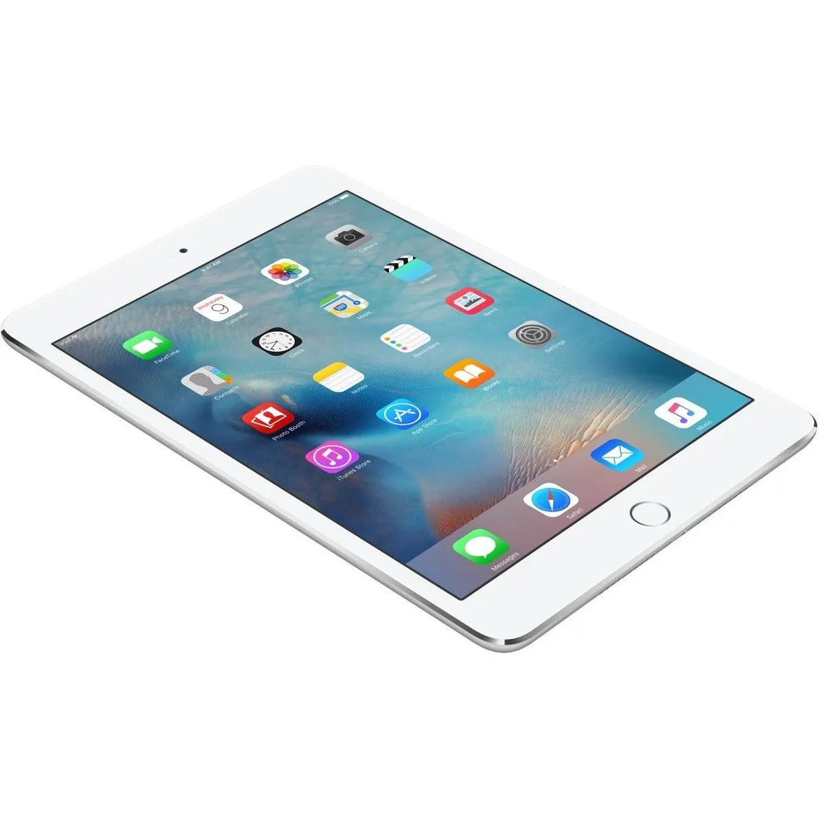 Apple iPad mini 4 Tablet - 7.9" - Apple A8 Dual-core (2 Core) 1.50 GHz - 128 GB - iOS 9 - 2048 x 1536 - Retina Display - Silver - 4:3 Aspect Ratio - Wireless LAN - Bluetooth - Imagination Technologies PowerVR GX6450 Graphics - Lightning - Barometer, Ambie