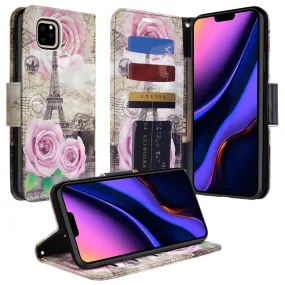 Apple iPhone 11 Pro Max Case, iPhone 11 Pro Max Wallet Case, Wrist Strap Pu Leather Wallet Case [Kickstand] with ID & Credit Card Slots - Paris