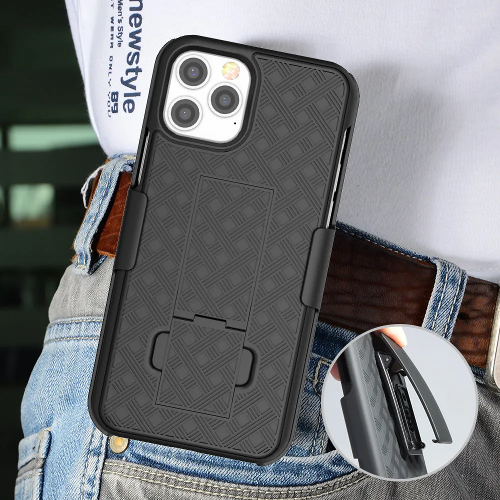 Apple iPhone 12 mini Case, Rugged Slim Rotating Swivel Lock Holster Shell Combo Clip Cover For iPhone 12 mini