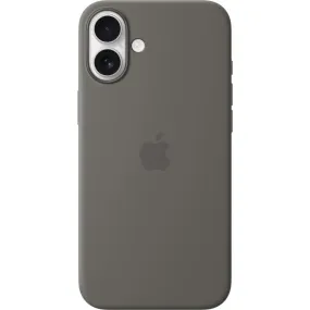 Apple iPhone 16 Plus Silicone Case with MagSafe (Stone Grey)