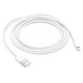 Apple Lightning to USB Charger Sync Cable for iPhone & iPad 2 Meters (6ft) - A1510 (MD819ZM/A)