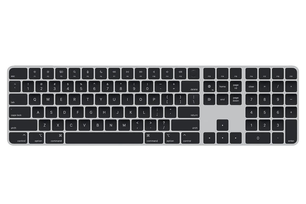 Apple Magic British English Keyboard with Touch ID and Numeric Keypad | Black Keys