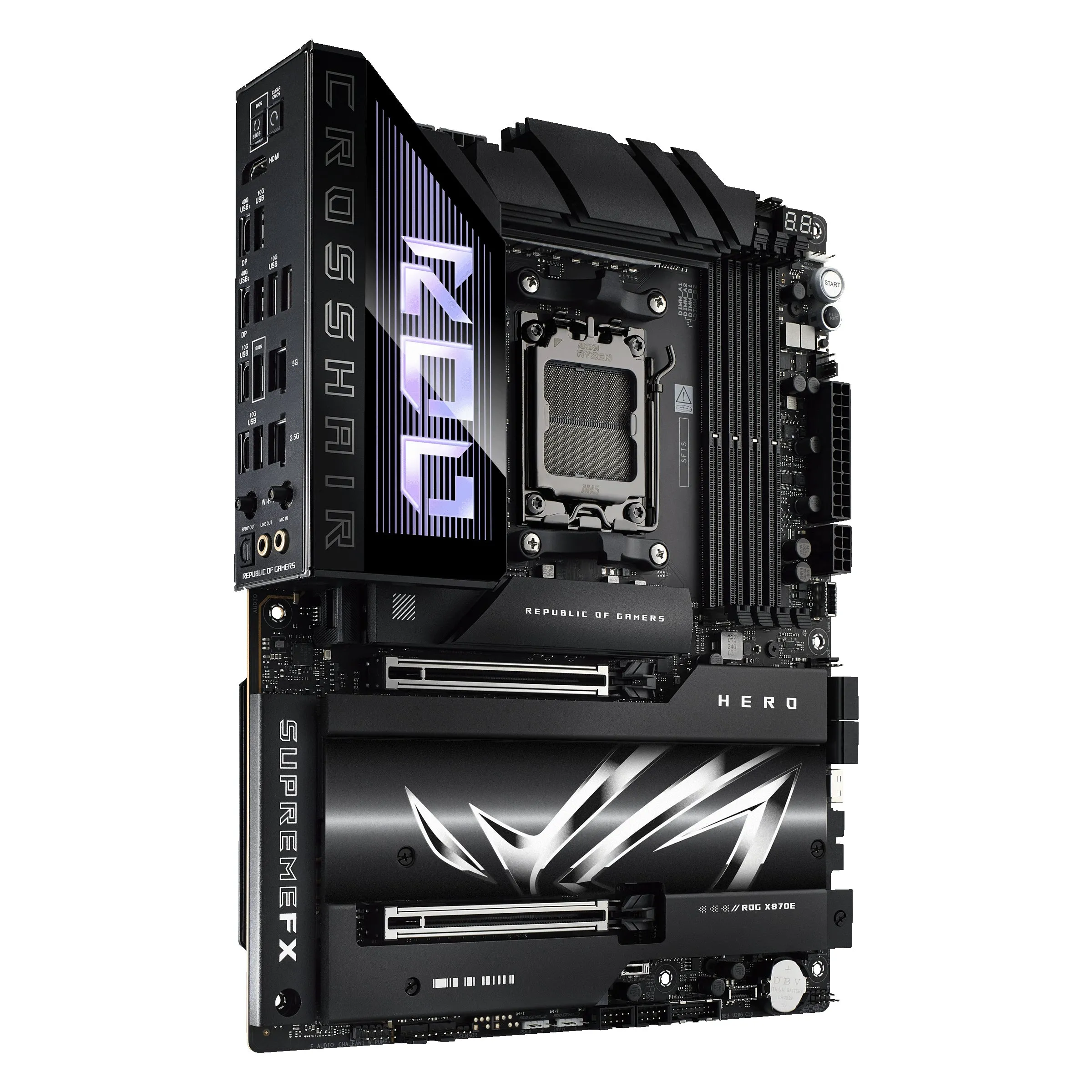 Asus Rog Crosshair X870e Hero - Motherboard - Atx - Socket Am5 - Amd X870e