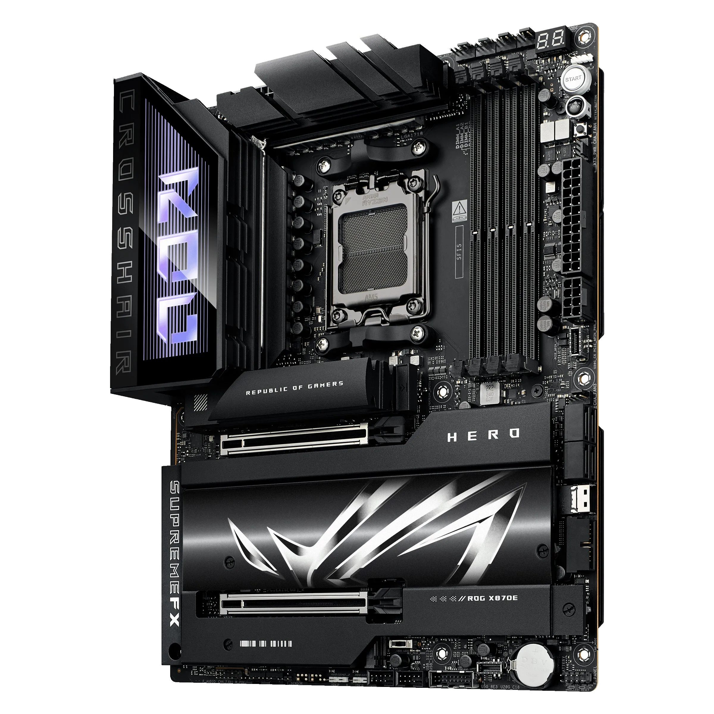 Asus Rog Crosshair X870e Hero - Motherboard - Atx - Socket Am5 - Amd X870e