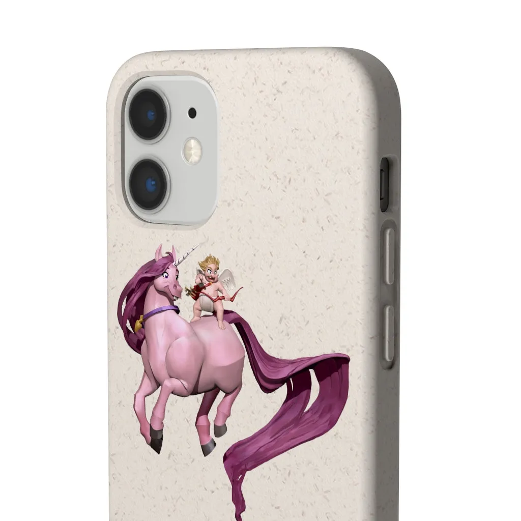 Baby Cupid and Horse Biodegradable Case