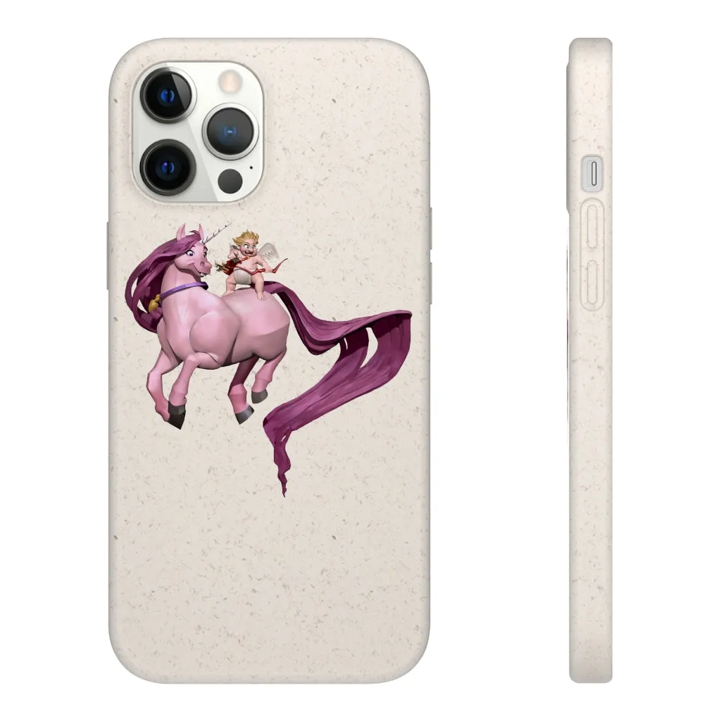 Baby Cupid and Horse Biodegradable Case