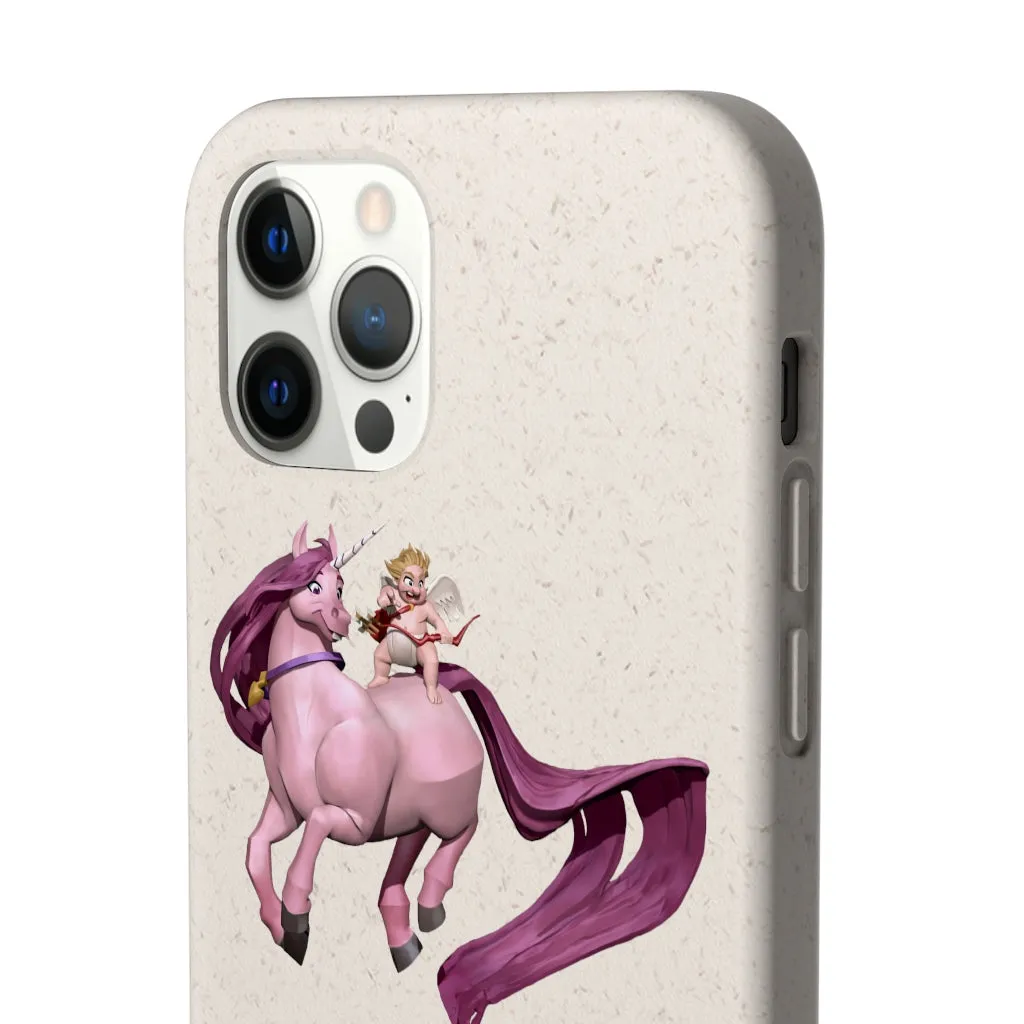 Baby Cupid and Horse Biodegradable Case