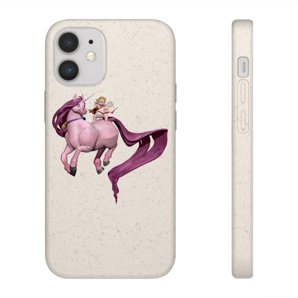 Baby Cupid and Horse Biodegradable Case