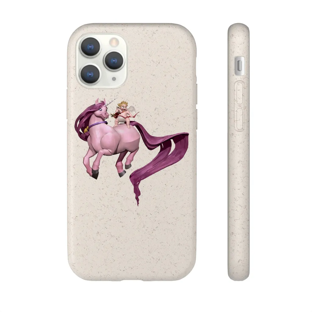 Baby Cupid and Horse Biodegradable Case