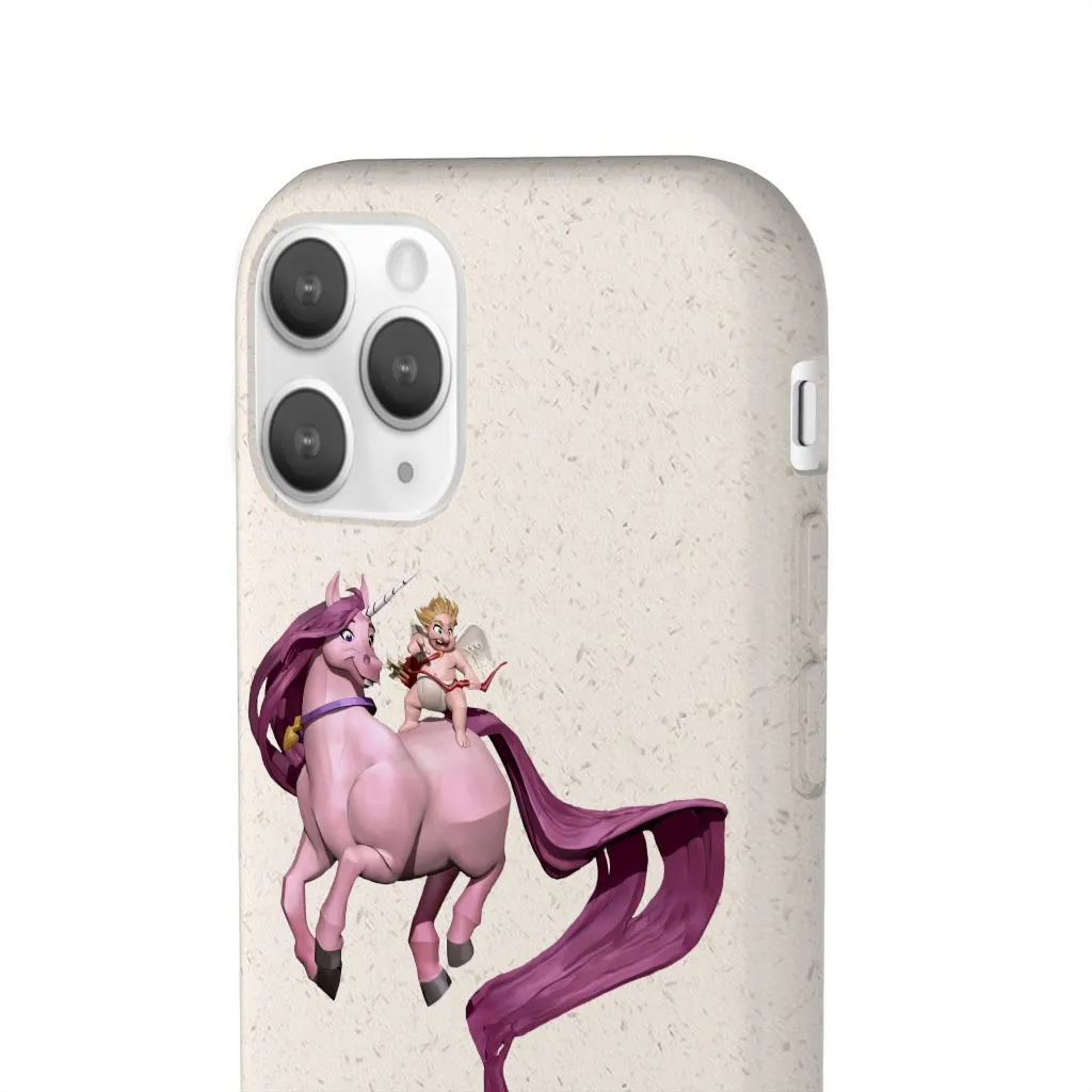 Baby Cupid and Horse Biodegradable Case