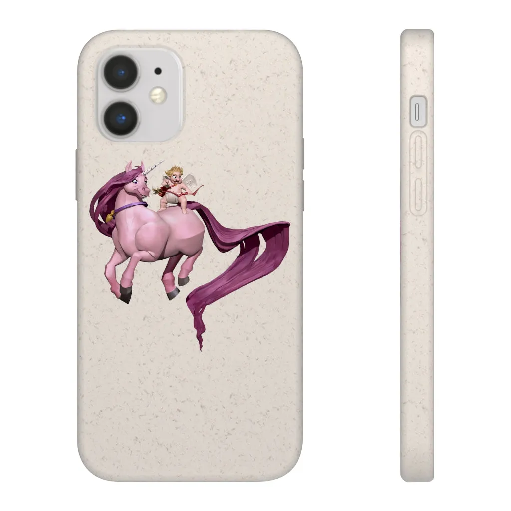 Baby Cupid and Horse Biodegradable Case