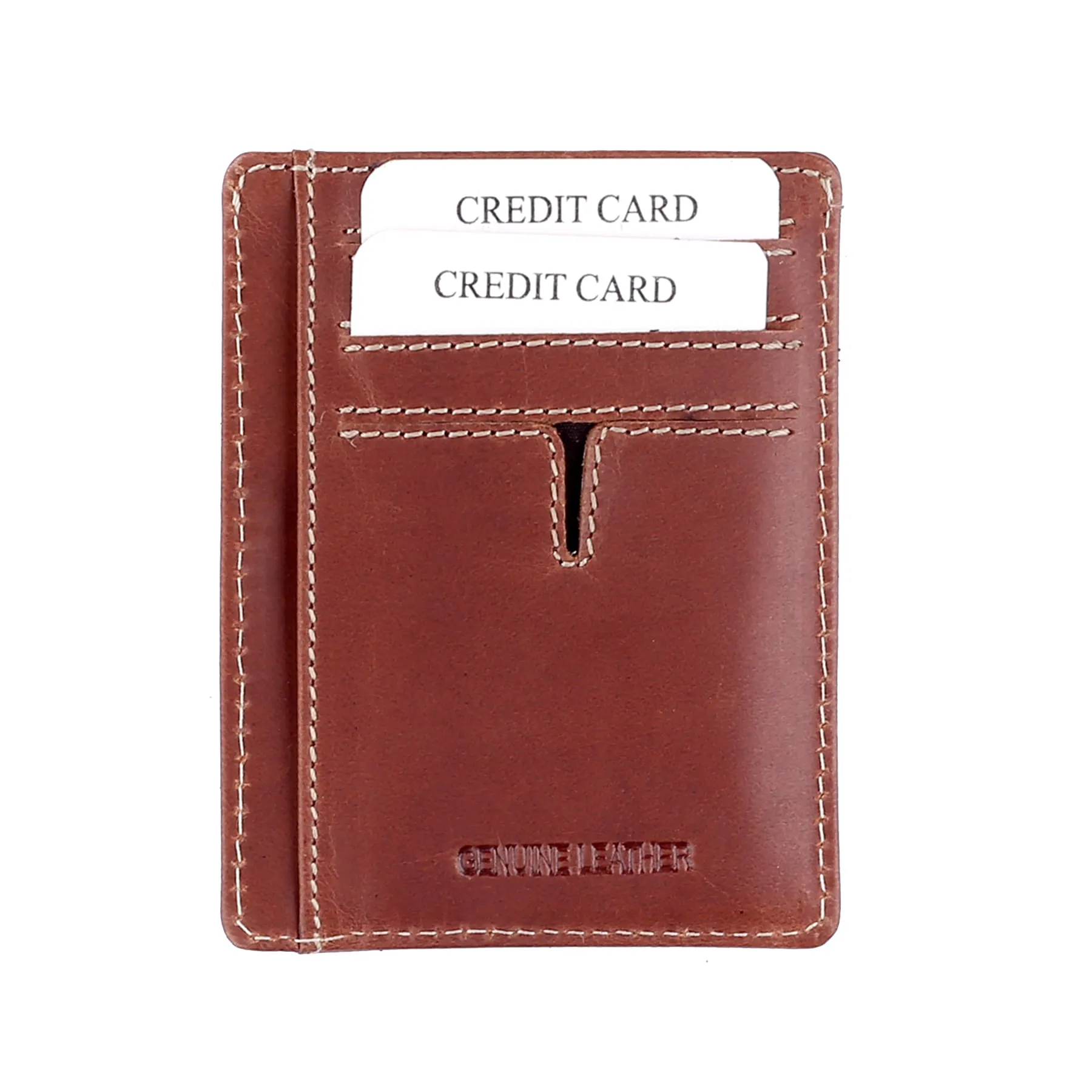 Bacca Bucci Genuine Leather Unisex Credit-Card Holder Wallet