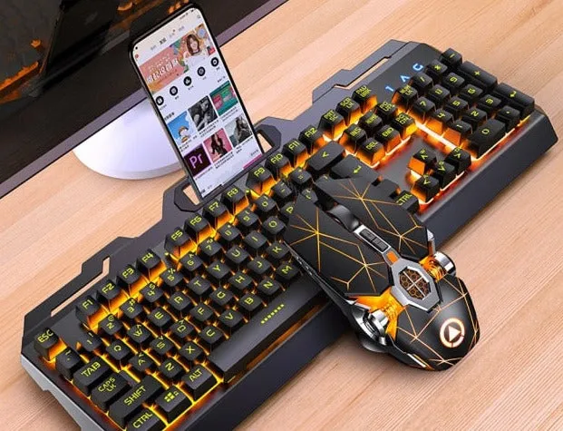 Backlit Wired Gaming Keyboard And Mouse Combo