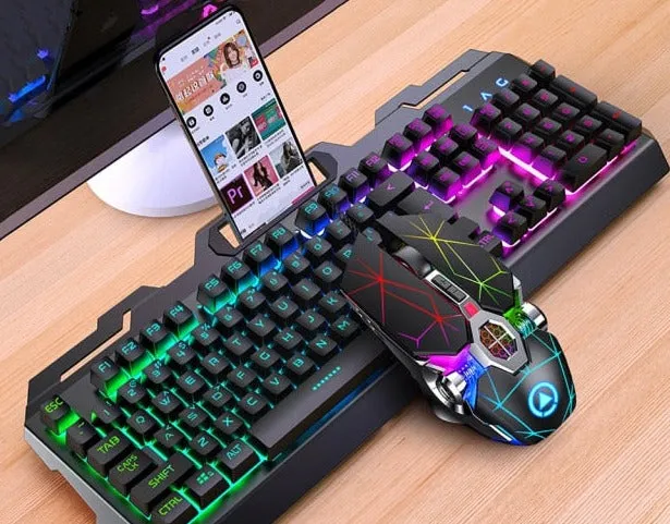 Backlit Wired Gaming Keyboard And Mouse Combo