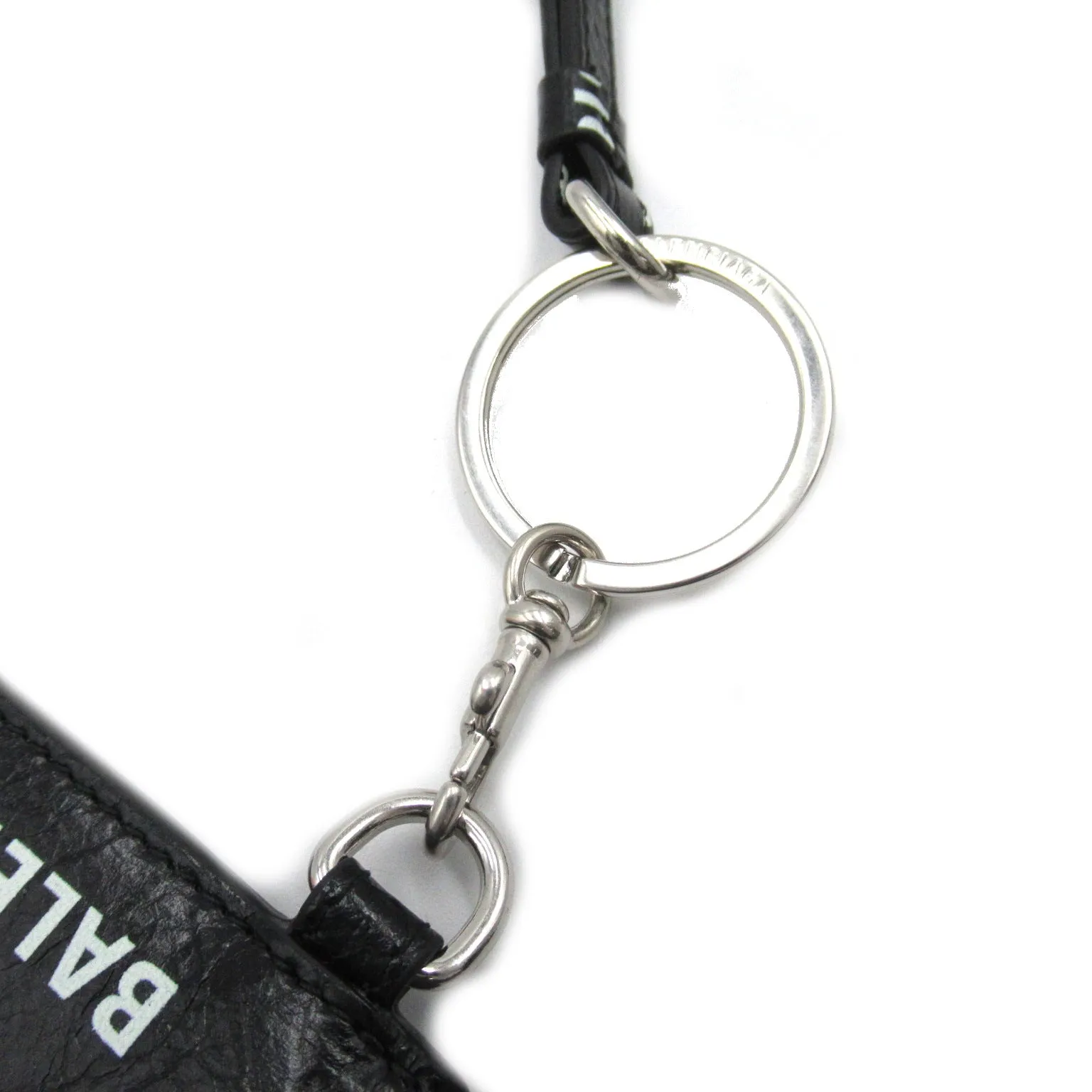 Balenciaga Leather Strap Keyring Card Case