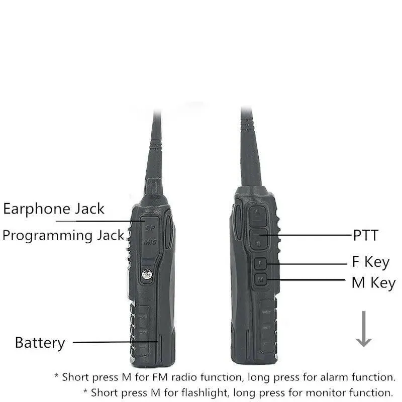 Baofeng UV-82 Walkie Talkie 8W 1PCS 2PCS FM Radio Type C Battery Optional Comunicado Radio For Hunting CB Ham Radios UV-5R UV-16