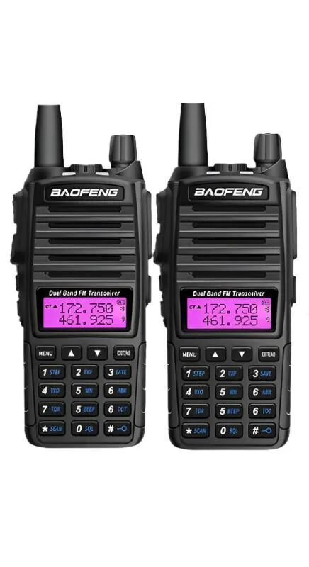 Baofeng UV-82 Walkie Talkie 8W 1PCS 2PCS FM Radio Type C Battery Optional Comunicado Radio For Hunting CB Ham Radios UV-5R UV-16