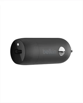 Belkin 18W USB C Car Charger Black - F7U099btBLK