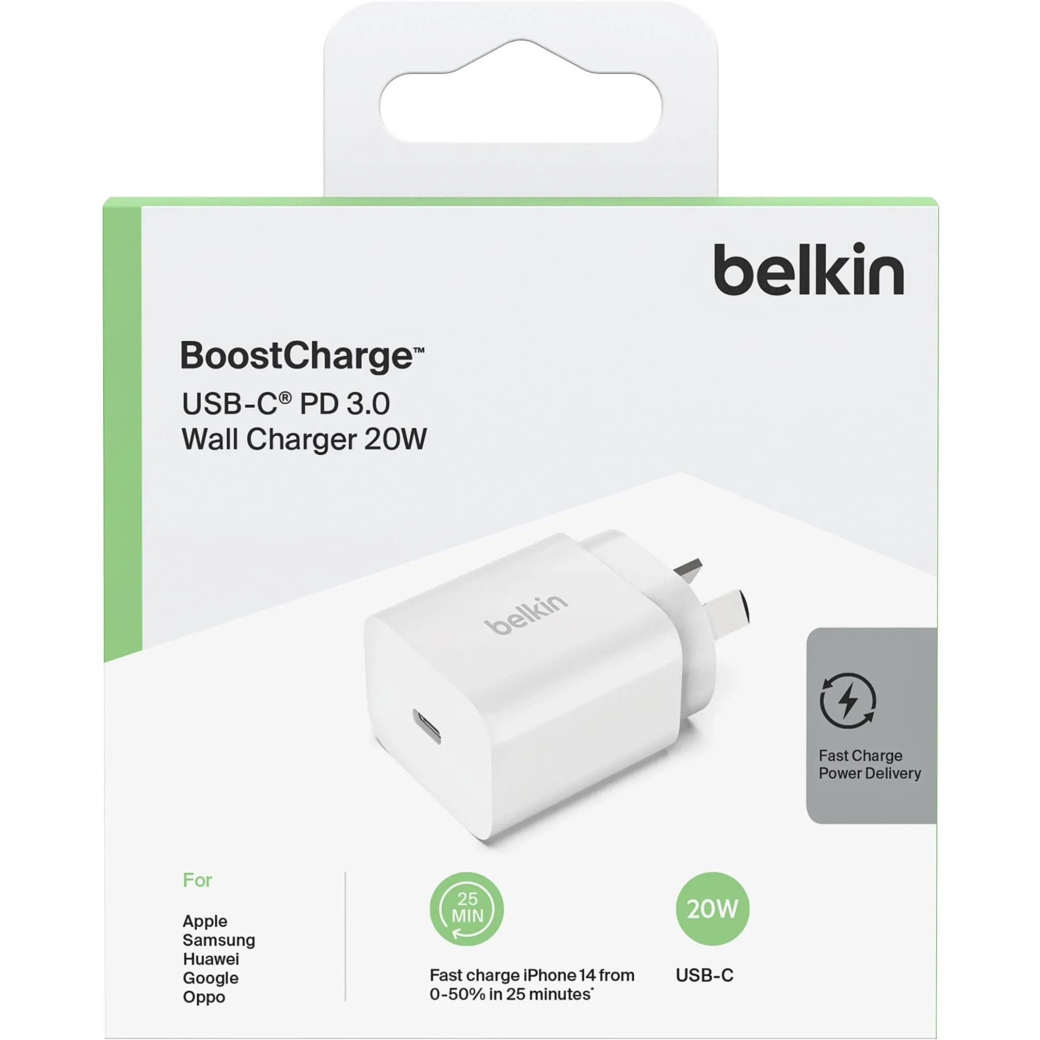 Belkin BoostCharge 20W USB-C PD3.0 Wall Charger