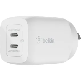 Belkin BoostUp Charge Dual USB-C GaN Wall Charger 65W