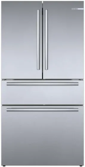 BOSCH B36CL80SNS - 800 Series 36 Inch Counter Depth French Door Smart Refrigerator In Stainless Steel