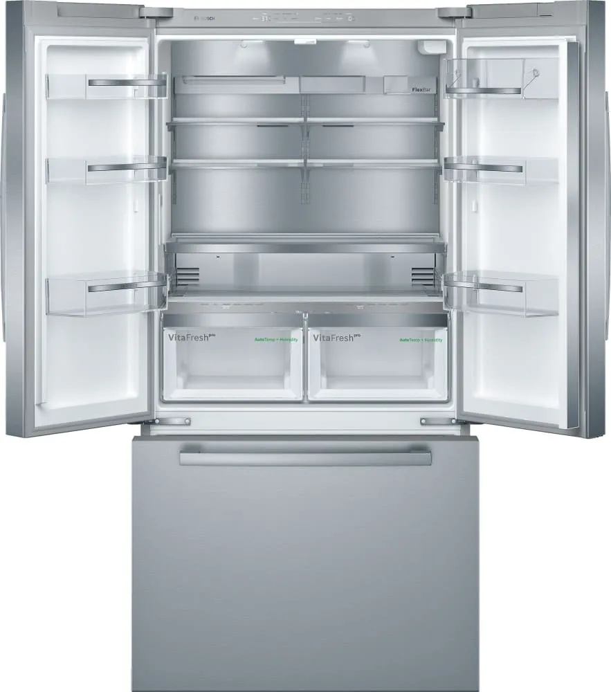 BOSCH B36CT80SNS 800 Series 36 Inch Smart Counter Depth French Door Refrigerator  In Stainless Steel