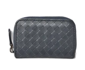 Bottega Veneta Leather Card Case/Coin Case Navy