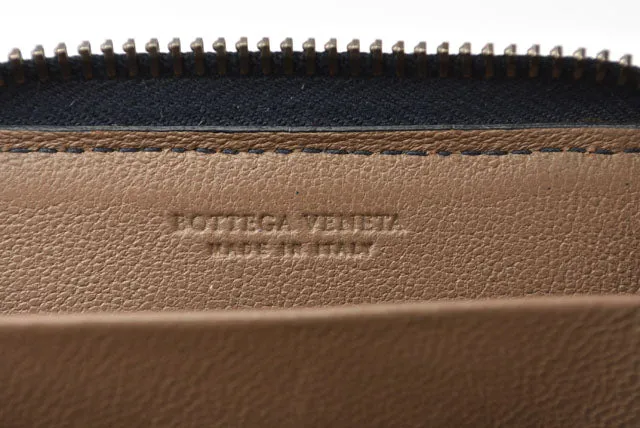 Bottega Veneta Leather Card Case/Coin Case Navy