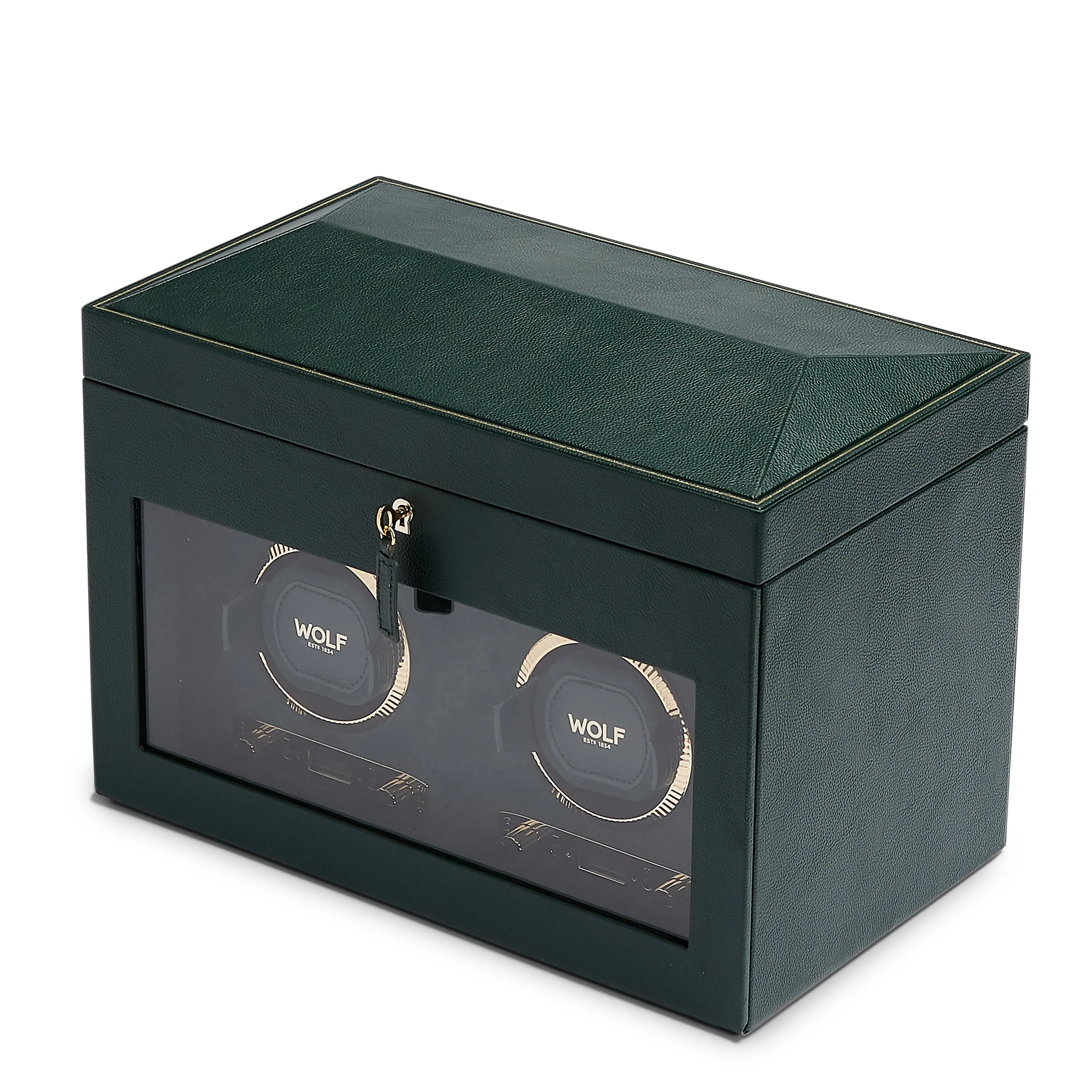 British Racing Double Watch Winder With Storage